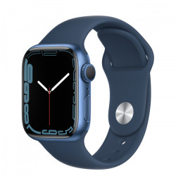 Apple Watch Series 7 GPS 41mm Blue Aluminium Case with Sport Band Abyss Blue