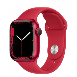 Apple Watch Series 7 GPS 41mm Red Aluminium Case with Sport Band Red