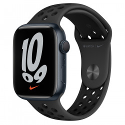 Apple Watch Series 7 Nike GPS 45mm Midnight Aluminium Case with Anthracite Sport Band - Black